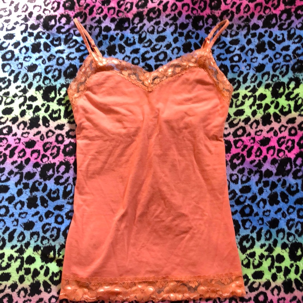 No boundaries rose gold lace cami